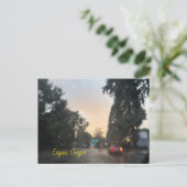 Eugene Oregonはがきノートカードカード雨天日 ポストカード (スタンド正面)