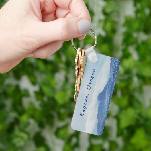 「Eugene, Oregon」キーチェーン両面 キーホルダー (手)