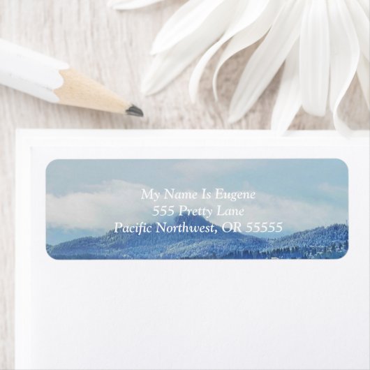 Eugene、Oregon Customizable差出人住所ラベル ラベル (インサイチュ)