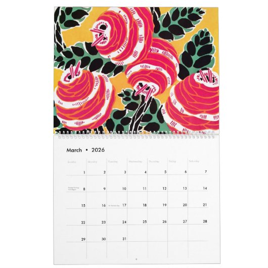 Eugène Séguyの芸術 カレンダー (3月 2026)