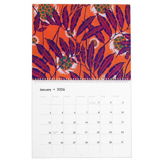 Eugène Séguyの芸術 カレンダー (1月 2026)