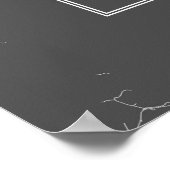 Eugene & Springfield、オレゴン（白と黒） ポスター (角)