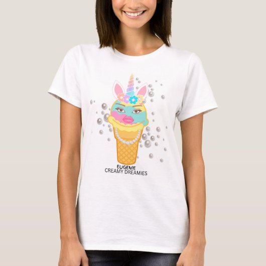Eugenie Unicorn Creamy Dreamies  Tシャツ (正面)