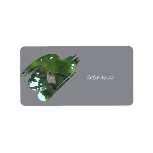 Eule im Baum ラベル (正面)