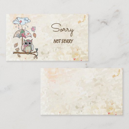 Eule im Regen 名刺 (正面/裏面)