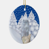 Eule im Schnee セラミックオーナメント (右)