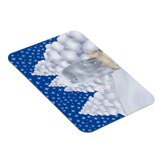 Eule im Schnee マグネット (右側)