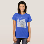Eule im Schnee Tシャツ (正面フル)
