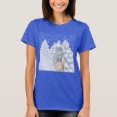 Eule im Schnee Tシャツ (正面)