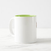 Eule mit Wassermelone ツートーンマグカップ (正面左)