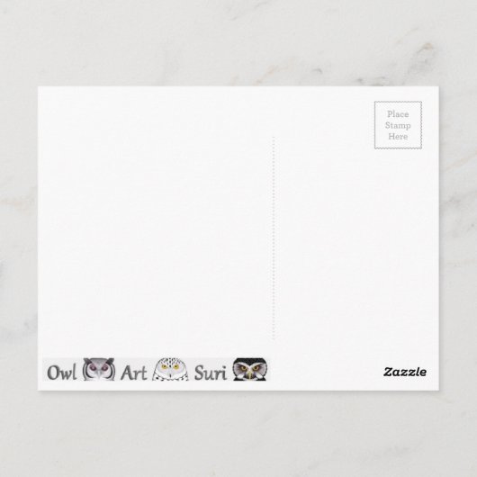 Eule Postkarte ポストカード (裏面)