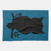 Eule - Scherenschnitt キッチンタオル (横)