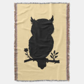 Eule - Scherenschnitt スローブランケット (正面縦)