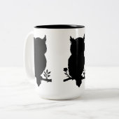 Eule - Scherenschnitt ツートーンマグカップ (正面左)