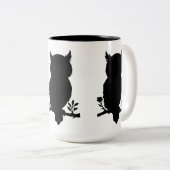 Eule - Scherenschnitt ツートーンマグカップ (正面右)