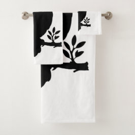 Eule - Scherenschnitt バスタオルセット