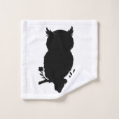 Eule - Scherenschnitt バスタオルセット (ウォッシュタオル)
