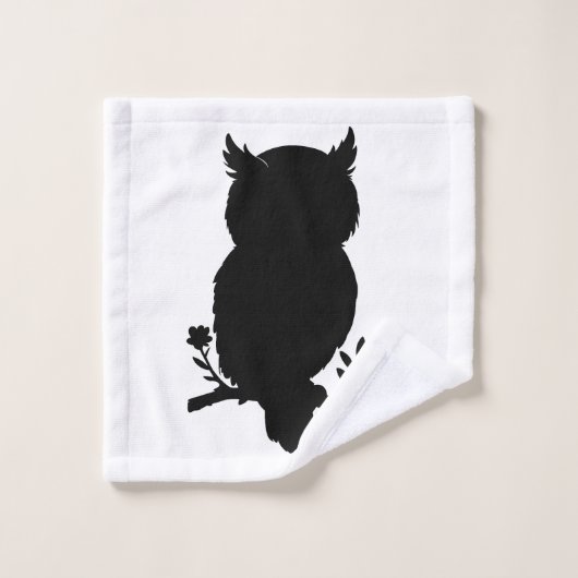Eule - Scherenschnitt バスタオルセット (ウォッシュタオル)