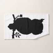 Eule - Scherenschnitt バスタオルセット (ハンドタオル)