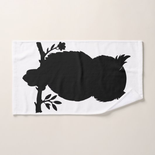 Eule - Scherenschnitt バスタオルセット (ハンドタオル)