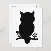 Eule - Scherenschnitt ポストカード (正面/裏面)