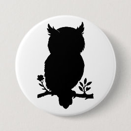 Eule - Scherenschnitt 缶バッジ