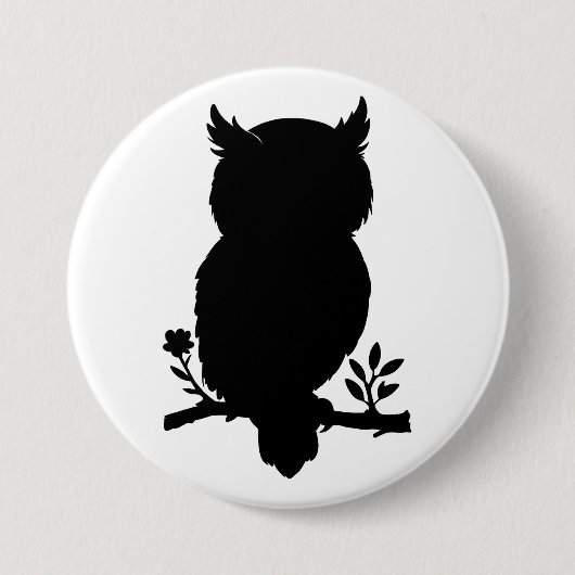Eule - Scherenschnitt 缶バッジ (正面)
