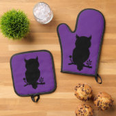 Eule - Scherenschnitt 鍋つかみ&鍋敷きセット (トップダウン)