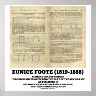 Eunice Foote Climate Changeパイオニア1856紙 ポスター