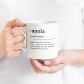 Eunoia定義ギリシャ語の健康マインドセット コーヒーマグカップ