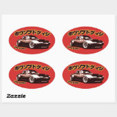 Eunosフレッシュレッドステッカー 楕円形シール (シート)