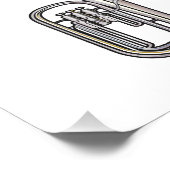 euphonium真鍮楽器音楽realistic.png フォトプリント            (角)