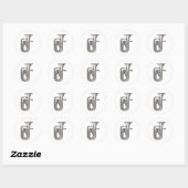 euphonium真鍮楽器音楽realistic.png ラウンドシール (シート)