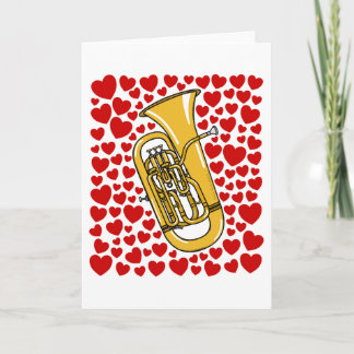 Euphonium With Hearts Valentines Anniversary Card シーズンカード