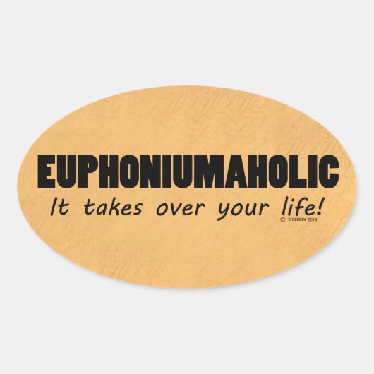 Euphoniumaholicライフオーバルステッカー 楕円形シール (正面)