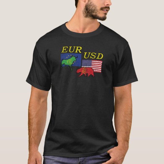 EUR USD Tradersシャツ Tシャツ (正面)