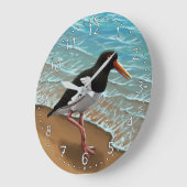 Eurasian Oystercatcher clock ラージ壁時計 (傾斜)