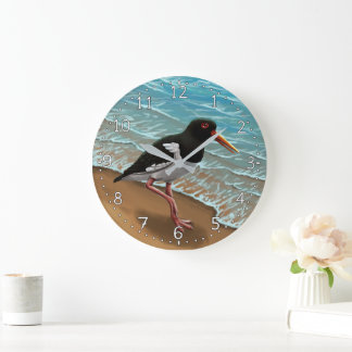Eurasian Oystercatcher clock ラージ壁時計