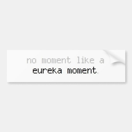Eurekaの時のBumberのステッカー バンパーステッカー (正面)