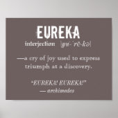 Eureka定義アーキメデス原理科学 ポスター (正面)
