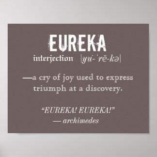Eureka定義アーキメデス原理科学 ポスター