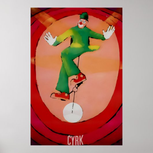 Euro Circ Vintage Attraction Poster Print 1 ポスター (正面)