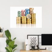 euro currency ポスター (ホームオフィス)