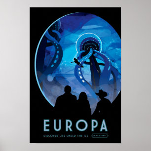 EUROPA氷下の生命を発見NASA宇宙旅行 ポスター