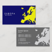 EUROPA黄色 – 濃い青 名刺 (正面/裏面)
