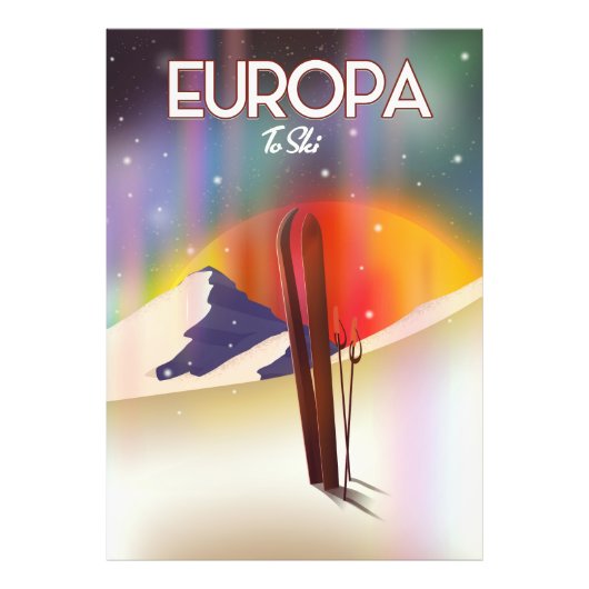 Europa – 木星の月の宇宙アート。 フォトプリント            (正面)