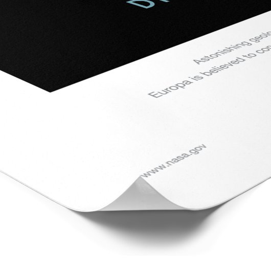 Europa、氷の下の生活を発見 ポスター (角)