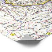 " Europa: 1965/heute - Karte der Alpenlander ... ポスター (角)