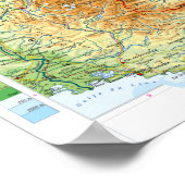 " Europa: 2021/heute - Karte ALPEN Region ... ポスター (角)