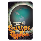 Europe By Airヴィンテージ飛行用ポスター マグネット (縦)